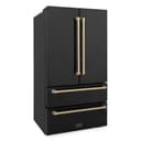 36" Autograph Edition 22.5 cu. ft Freestanding French Door Refrigerator with Ice Maker in Fingerprint Resistant with Accents (RFMZ-36-BS) - Champagne Bronze view 4