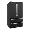 36" Autograph Edition 22.5 cu. ft Freestanding French Door Refrigerator with Ice Maker with Accents (RFMZ-36-BS) - Gold view 13