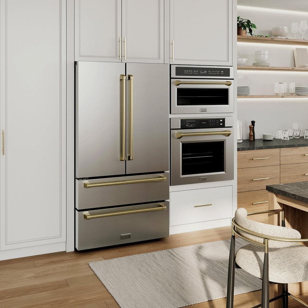 36" Autograph Edition 22.5 cu. ft Freestanding French Door Refrigerator with Ice Maker - Champagne Bronze