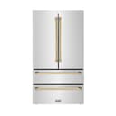 36" Autograph Edition 22.5 cu. ft Freestanding French Door Refrigerator with Ice Maker - Gold view 1