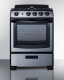 24" Wide Gas Range & Convertible Hood view 1