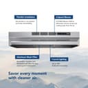 30inch Ductless UnderCabinet Range Hood, Stainless Finish with PrintGuard view 5