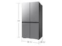 Bespoke 23 cu. ft. Counter Depth 4-Door French Door Refrigerator with AI Hybrid Cooling & Beverage Center in Stainless Steel view 2