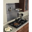 48-Inch Backsplash with shelves in Stainless Steel view 2