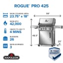 Rogue® PRO 425 SIB with Infrared Side Burner view 2