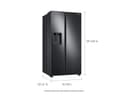 27.4 cu. ft. Large Capacity Side-by-Side Refrigerator in Black Stainless Steel view 3