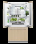 Integrated French Door Refrigerator Freezer, 36", Ice view 2