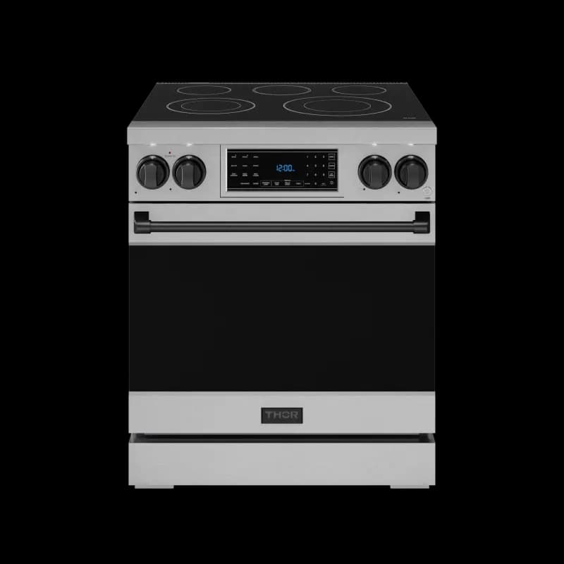 30 Inch Professional Electric Range With Tilt Panel Touch Control In Stainless Steel/black Gordon Ramsay Series