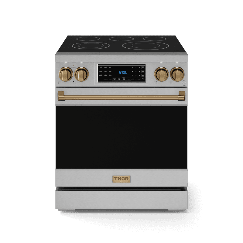 30 Inch Professional Electric Range With Tilt Panel Touch Control In Stainless Steel/bronze Gordon Ramsay Series