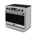 36 Inch Professional Electric Range With Tilt Panel Touch Control In Stainless Steel/navy Blue Gordon Ramsay Series view 4