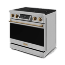 36 Inch Professional Electric Range With Tilt Panel Touch Control In Stainless Steel/bronze Gordon Ramsay Series view 4