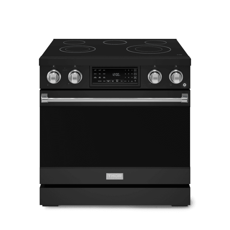 36 Inch Professional Electric Range With Tilt Panel Touch Control In Black/stainless Steel Gordon Ramsay Series