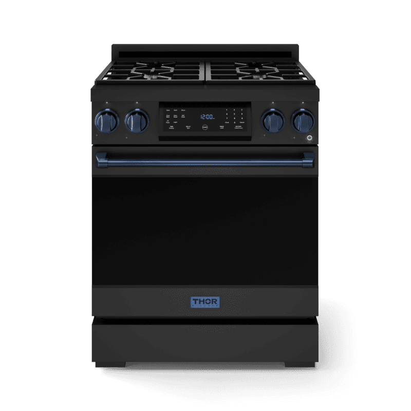 30 Inch Professional Lp Range With Tilt Panel Touch Control In Matte Black/blue Gordon Ramsay Series