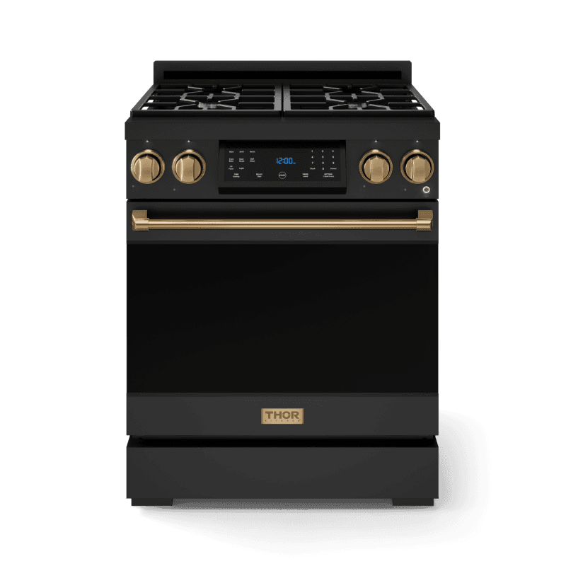 30 Inch Professional Lp Range With Tilt Panel Touch Control In Matte Black/bronze Gordon Ramsay Series