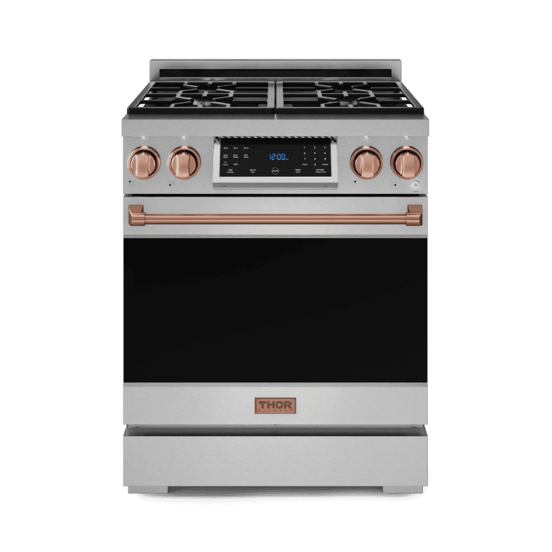 30 Inch Professional Gas Range With Tilt Panel Touch Control In Stainless Steel/rose Gold Gordon Ramsay Series
