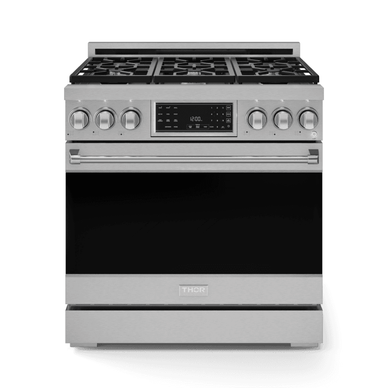 36 Inch Professional Gas Range With Tilt Panel Touch Control In Stainless Steel Gordon Ramsay Series