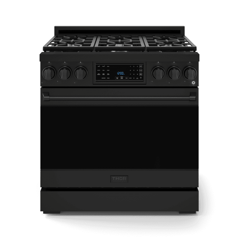 36 Inch Professional Gas Range With Tilt Panel Touch Control In Black Gordon Ramsay Series