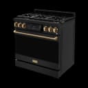 36 Inch Professional Gas Range With Tilt Panel Touch Control In Black/bronze Gordon Ramsay Series view 4