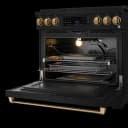 36 Inch Professional Gas Range With Tilt Panel Touch Control In Black/bronze Gordon Ramsay Series view 5