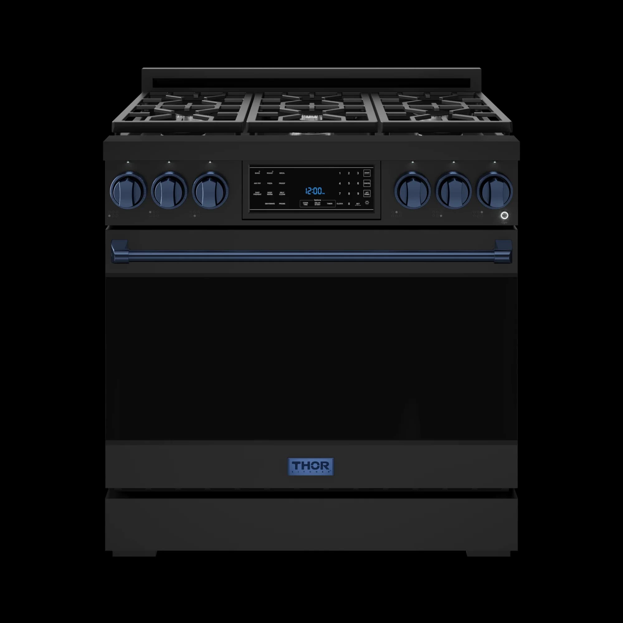 36 Inch Professional Lp Range With Tilt Panel Touch Control In Stainless Black/blue Gordon Ramsay Series