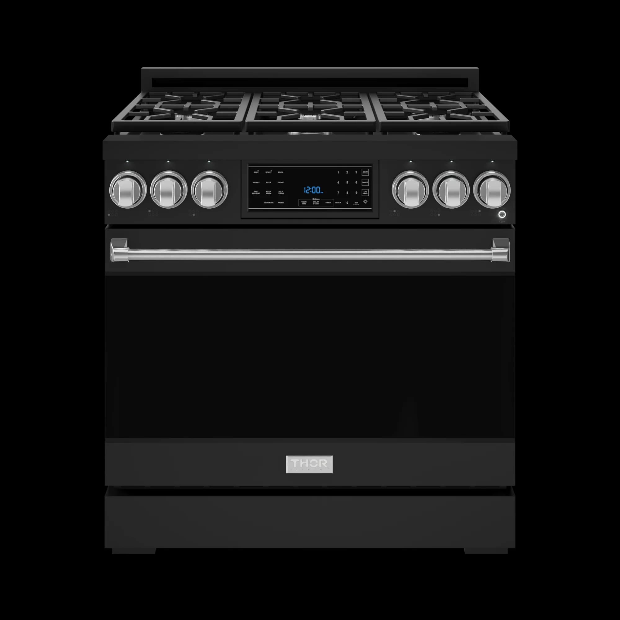 36 Inch Professional Lp Range With Tilt Panel Touch Control In Stainless Black/stainless Steel Gordon Ramsay Series