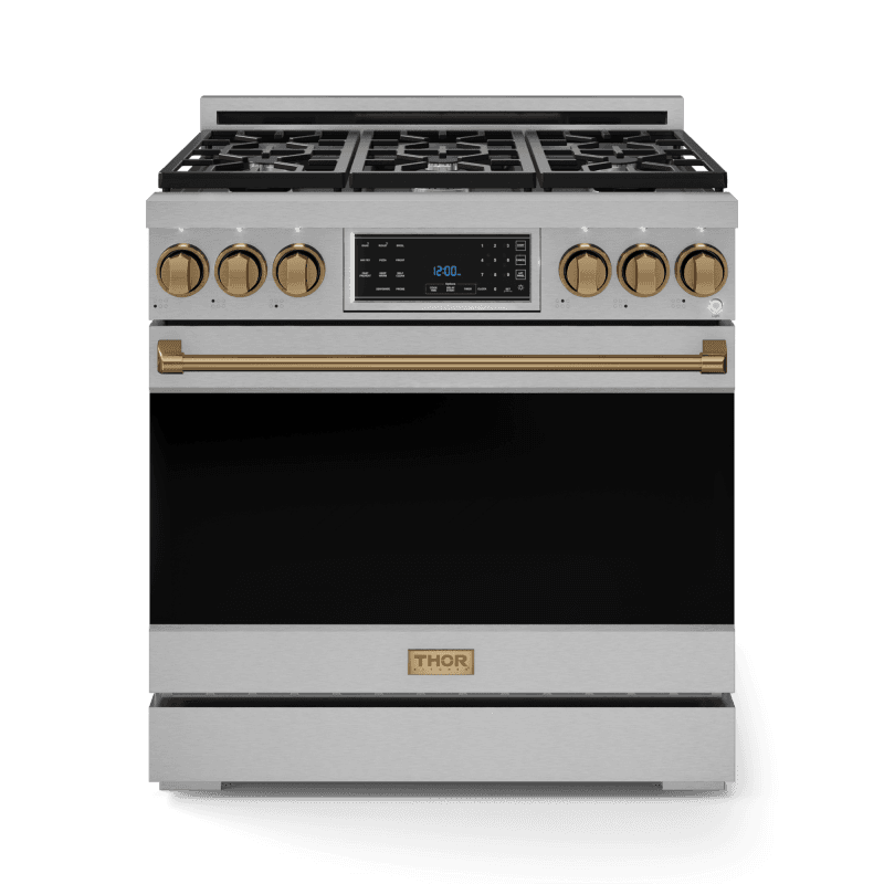 36 Inch Professional Lp Range With Tilt Panel Touch Control In Stainless Steel/bronze Gordon Ramsay Series