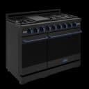48 Inch Professional Gas Range With Pro-style Knobs In Black/blue Gordon Ramsay Series view 3