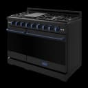 48 Inch Professional Gas Range With Pro-style Knobs In Black/blue Gordon Ramsay Series view 4