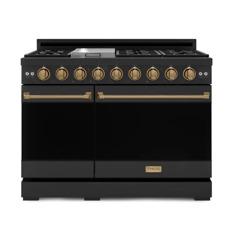 48 Inch Professional Lp Range With Pro-style Knobs In Black/bronze Gordon Ramsay Series