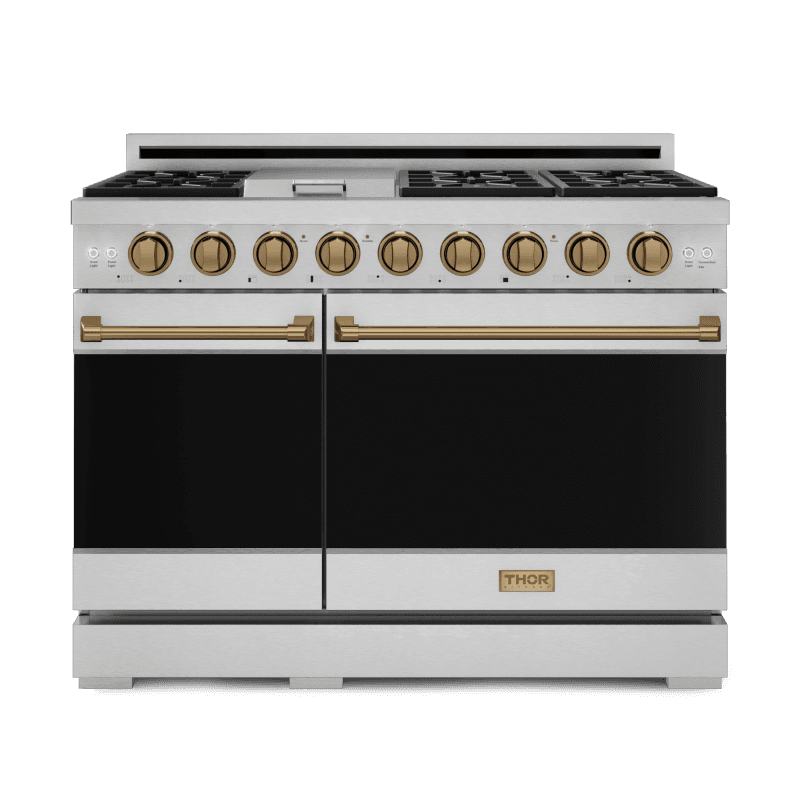 48 Inch Professional Lp Range With Pro-style Knobs In Stainless Steel/bronze Gordon Ramsay Series