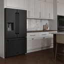 36in. 28.9 cu. ft. Standard-Depth French Door External Water Dispenser Refrigerator with Dual Ice Maker in Black Stainless Steel view 2