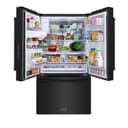 36in. 28.9 cu. ft. Standard-Depth French Door External Water Dispenser Refrigerator with Dual Ice Maker in Black Stainless Steel view 7