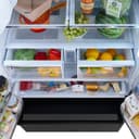 36in. 28.9 cu. ft. Standard-Depth French Door External Water Dispenser Refrigerator with Dual Ice Maker in Black Stainless Steel view 6