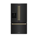AutographEdition 36 in. 28.9 cu. ft. Standard-Depth French Door External Water Dispenser Refrigerator with Dual Ice Maker in Black Stainless Steel and Champagne Bronze Handles view 16