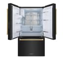AutographEdition 36 in. 28.9 cu. ft. Standard-Depth French Door External Water Dispenser Refrigerator with Dual Ice Maker in Black Stainless Steel and Champagne Bronze Handles view 15