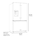 AutographEdition 36 in. 28.9 cu. ft. Standard-Depth French Door External Water Dispenser Refrigerator with Dual Ice Maker in Black Stainless Steel and Champagne Bronze Handles view 4