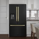 AutographEdition 36 in. 28.9 cu. ft. Standard-Depth French Door External Water Dispenser Refrigerator with Dual Ice Maker in Black Stainless Steel and Champagne Bronze Square Handles view 10