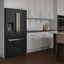 AutographEdition 36 in. 28.9 cu. ft. Standard-Depth French Door External Water Dispenser Refrigerator with Dual Ice Maker in Black Stainless Steel and Champagne Bronze Square Handles view 8