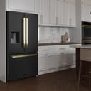 AutographEdition 36 in. 28.9 cu. ft. Standard-Depth French Door External Water Dispenser Refrigerator with Dual Ice Maker in Black Stainless Steel and Polished Gold Square Handles view 10