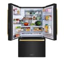 AutographEdition 36 in. 28.9 cu. ft. Standard-Depth French Door External Water Dispenser Refrigerator with Dual Ice Maker in Black Stainless Steel and Polished Gold Square Handles view 15