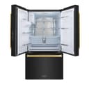 AutographEdition 36 in. 28.9 cu. ft. Standard-Depth French Door External Water Dispenser Refrigerator with Dual Ice Maker in Black Stainless Steel and Polished Gold Square Handles view 14
