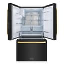 AutographEdition 36 in. 28.9 cu. ft. Standard-Depth French Door External Water Dispenser Refrigerator with Dual Ice Maker in Black Stainless Steel and Polished Gold Square Handles view 13