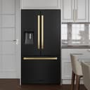 AutographEdition 36 in. 28.9 cu. ft. Standard-Depth French Door External Water Dispenser Refrigerator with Dual Ice Maker in Black Stainless Steel and Polished Gold Square Handles view 5