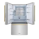 AutographEdition 36 in. 28.9 cu. ft. Standard-Depth French Door External Water Dispenser Refrigerator with Dual Ice Maker in Fingerprint Resistant Stainless Steel and Champagne Bronze Handles view 5