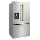 AutographEdition 36 in. 28.9 cu. ft. Standard-Depth French Door External Water Dispenser Refrigerator with Dual Ice Maker in Fingerprint Resistant Stainless Steel and Champagne Bronze Handles view 7