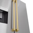 AutographEdition 36 in. 28.9 cu. ft. Standard-Depth French Door External Water Dispenser Refrigerator with Dual Ice Maker in Fingerprint Resistant Stainless Steel and Champagne Bronze Handles view 9