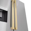 AutographEdition 36 in. 28.9 cu. ft. Standard-Depth French Door External Water Dispenser Refrigerator with Dual Ice Maker in Fingerprint Resistant Stainless Steel and Champagne Bronze Square Handles view 9