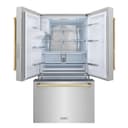 AutographEdition 36 in. 28.9 cu. ft. Standard-Depth French Door External Water Dispenser Refrigerator with Dual Ice Maker in Fingerprint Resistant Stainless Steel and Polished Gold Handles view 5