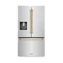 AutographEdition 36 in. 28.9 cu. ft. Standard-Depth French Door External Water Dispenser Refrigerator with Dual Ice Maker in Fingerprint Resistant Stainless Steel and Polished Gold Handles view 6