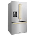 AutographEdition 36 in. 28.9 cu. ft. Standard-Depth French Door External Water Dispenser Refrigerator with Dual Ice Maker in Fingerprint Resistant Stainless Steel and Polished Gold Handles view 7